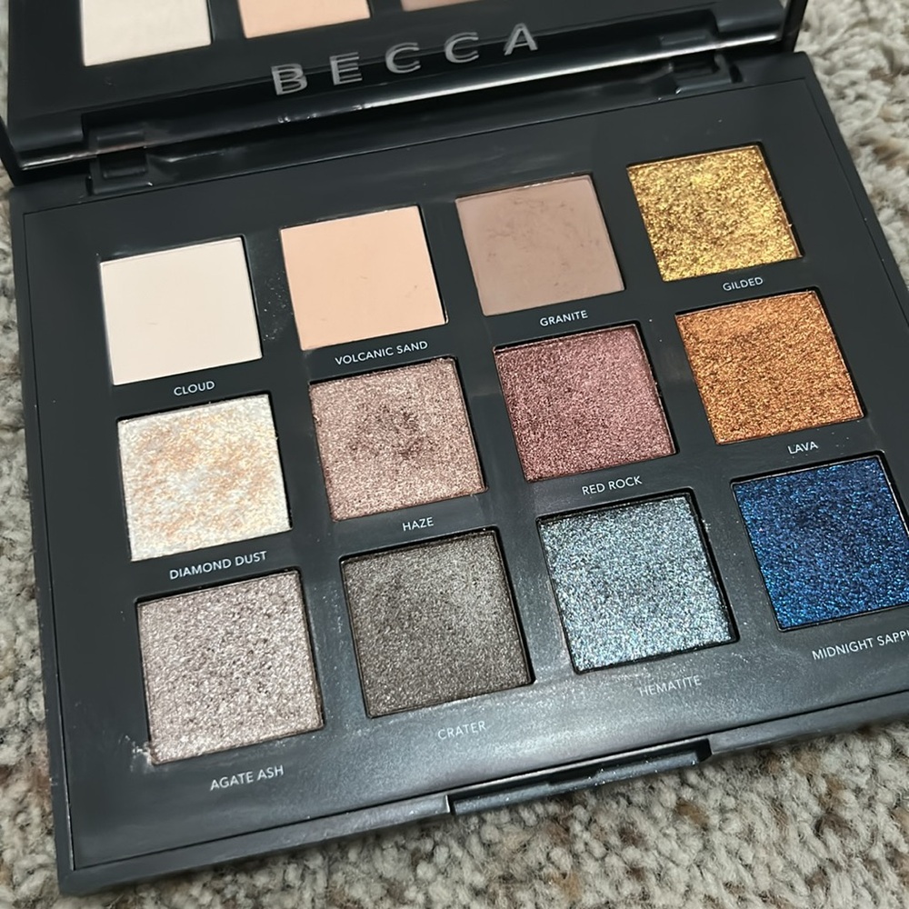 BECCA Eyeshadow Palette with Gold and Blue Hues - Picture 2 of 5